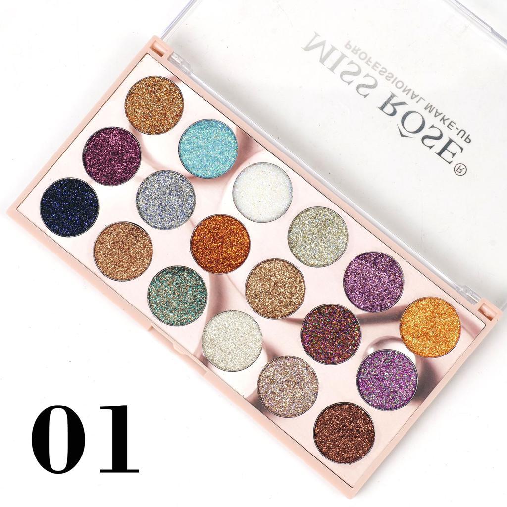 Miss Rose 18 Color Mini Glitter Eye palette